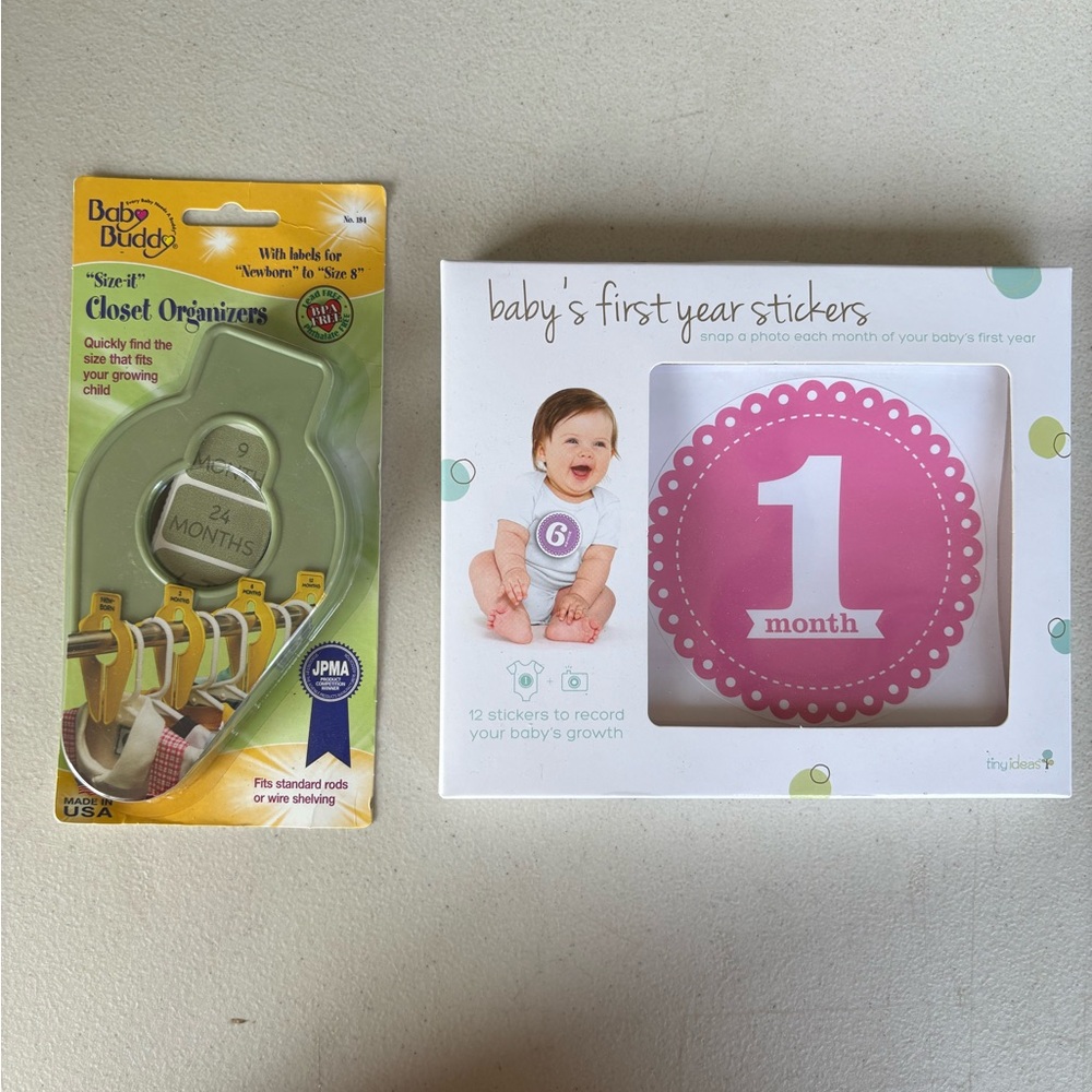 Baby Closet Organizers and First Year Stickers Set